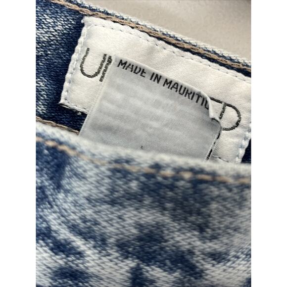 Unleaded Vintage Acid Wash Tapered Mom Jeans Size 7/8 High Rise 80s Denim Retro - Picture 12 of 13